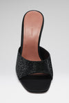 Lupita Crystal Wedge Black Satin And Jet Crystals