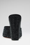 Lupita Crystal Wedge Black Satin And Jet Crystals