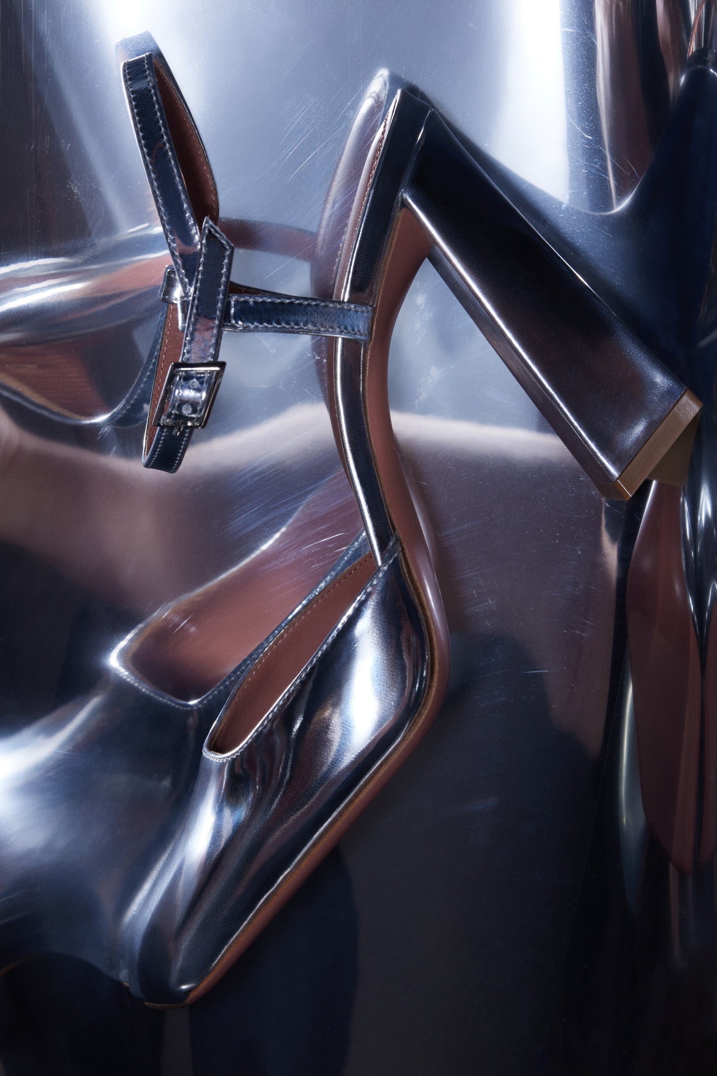 Charlotte Pump 95 Silver Mirror