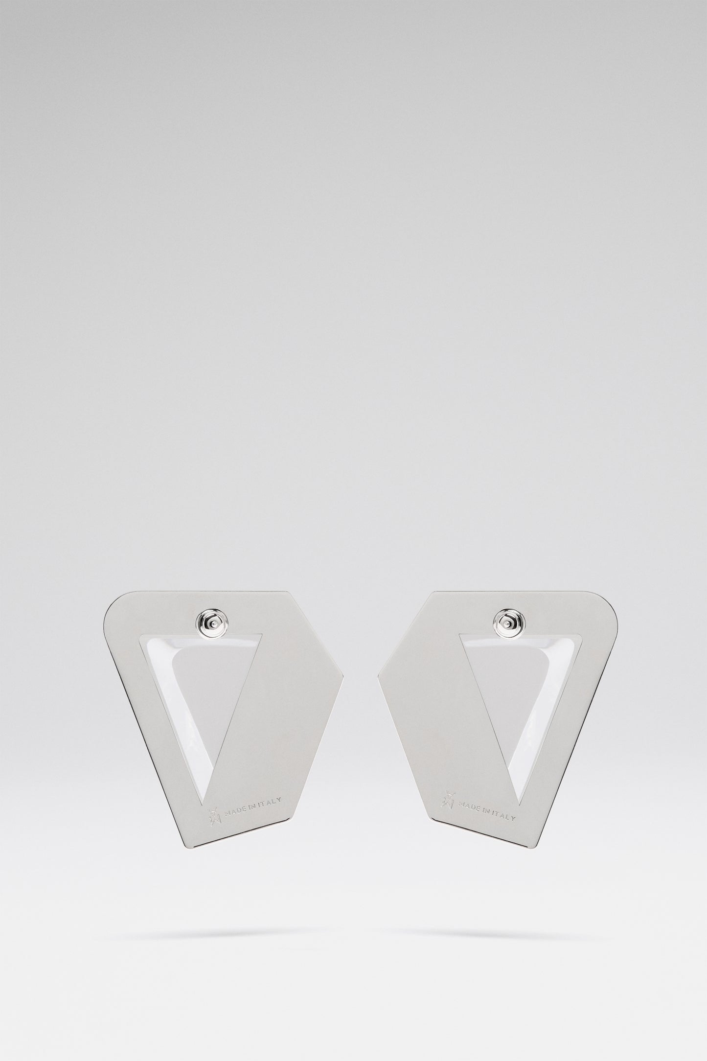 Gisele Earring White Crystals And Silver Base