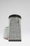 Charlotte Crystal Mule Black Satin And White Crystals