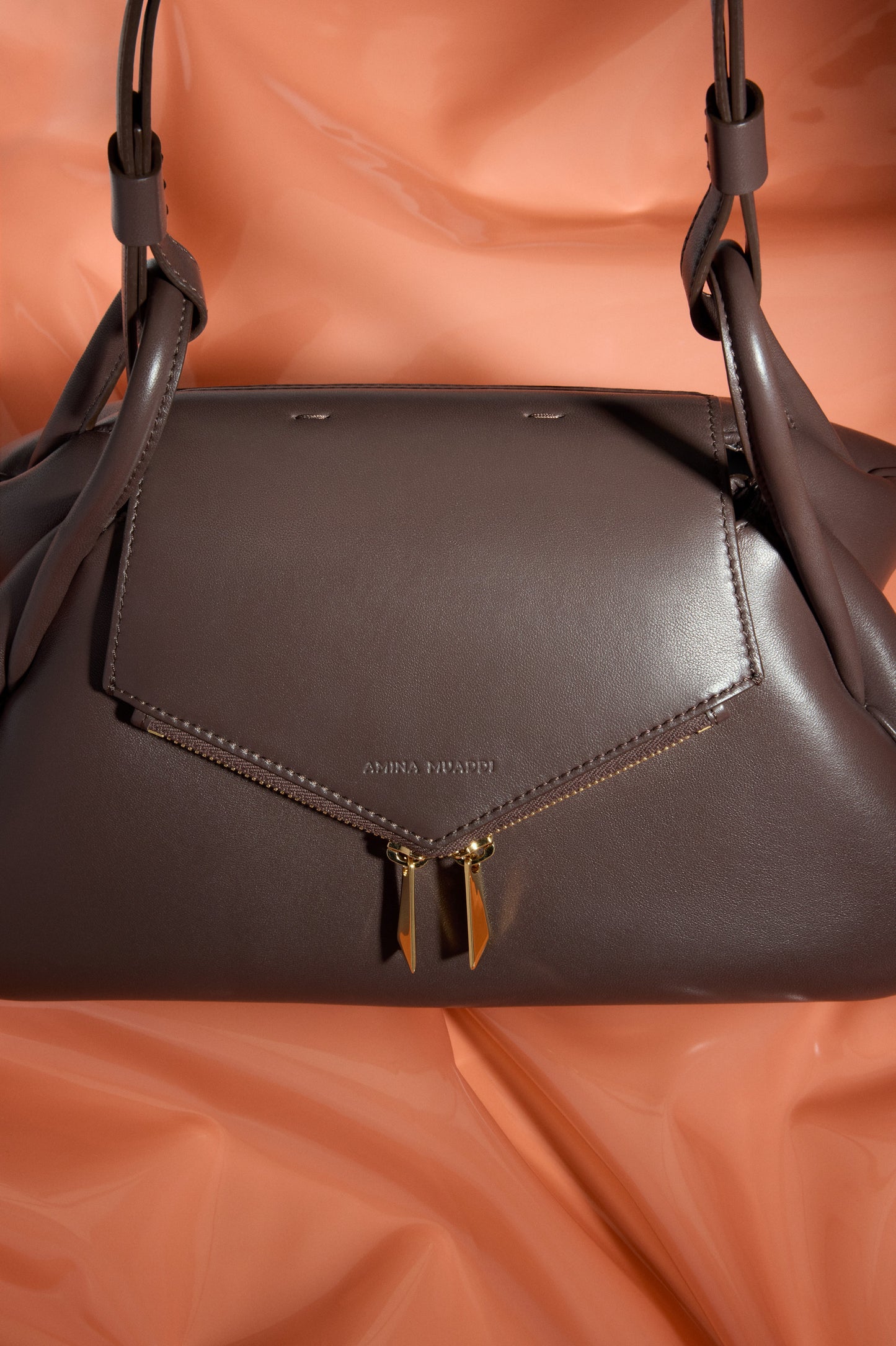 Gemini Shoulder Bag Coffee Nappa