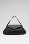Gemini Jumbo Bag Black Grainy Leather