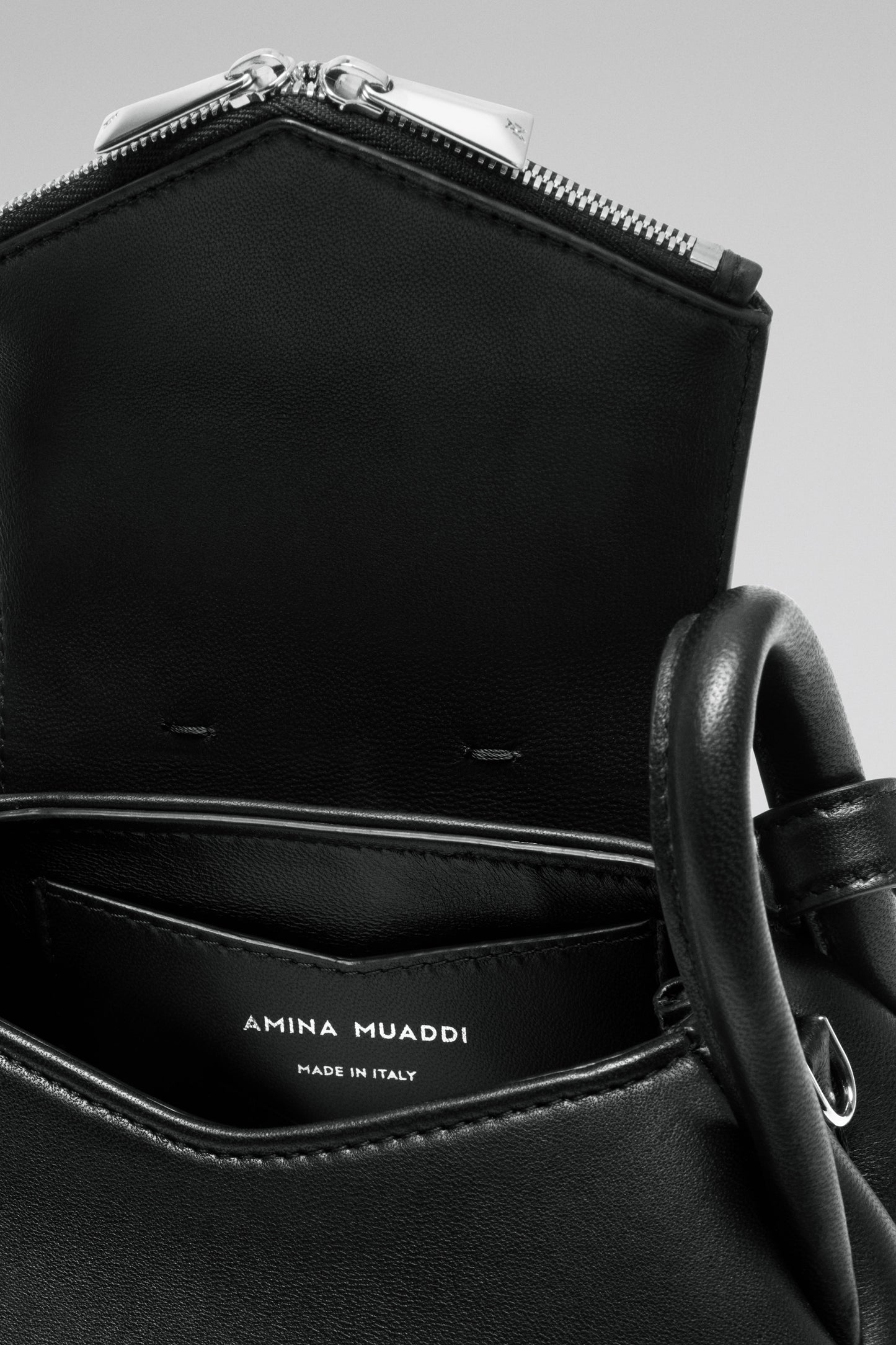 Gemini Small Shoulder Bag Black Nappa