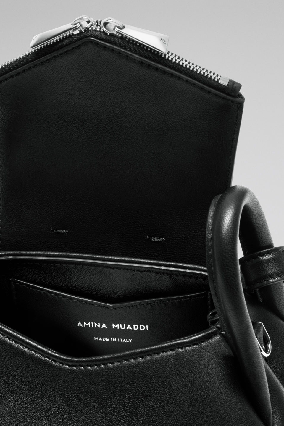 Gemini Small Shoulder Bag Black Nappa