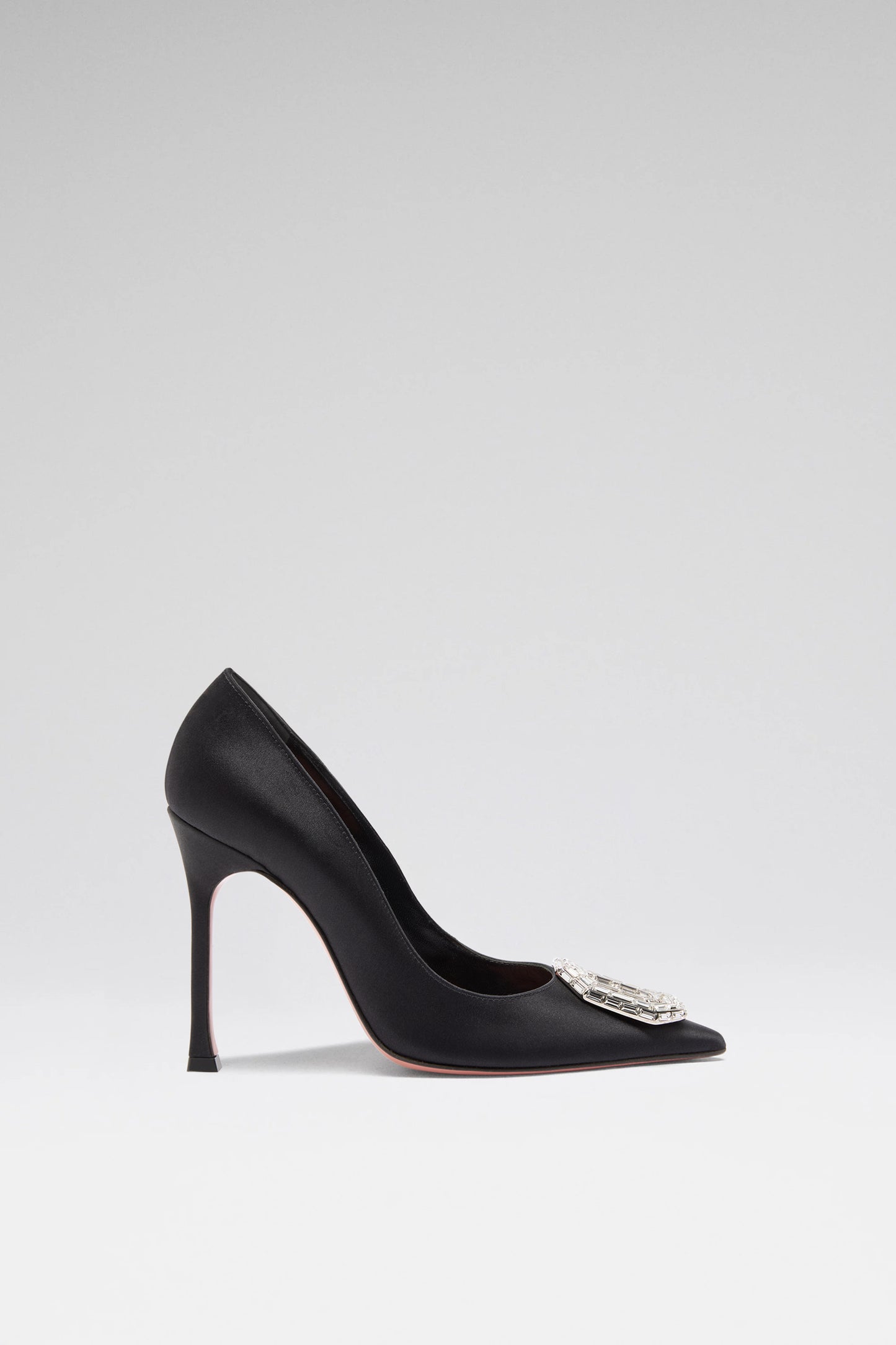 Camelia Pump 105 Black Satin And White Buckle