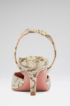 Sofia Sling 60 Shiny Snakeskin Print Leather