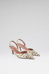 Sofia Sling 60 Shiny Snakeskin Print Leather