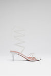 Lori Lace Up Sandal 60 White Nappa And White Matte Heel