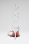 Lori Lace Up Sandal 60 White Nappa And White Matte Heel