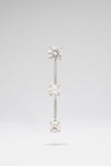 Gigi Earring Pendant With White Crystal And Silver Base