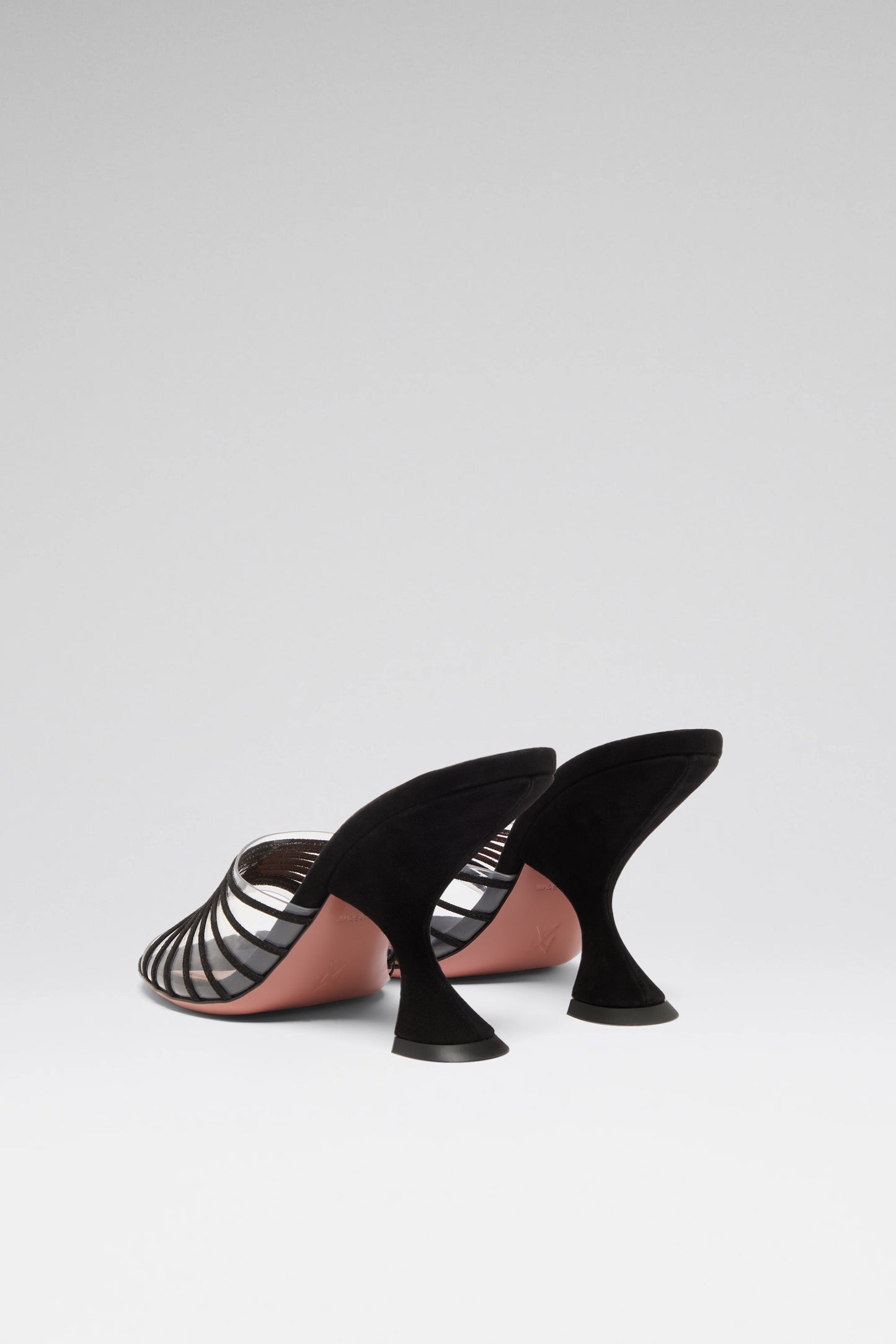 Mookie Slipper 90 Black Suede And Transparent Pvc