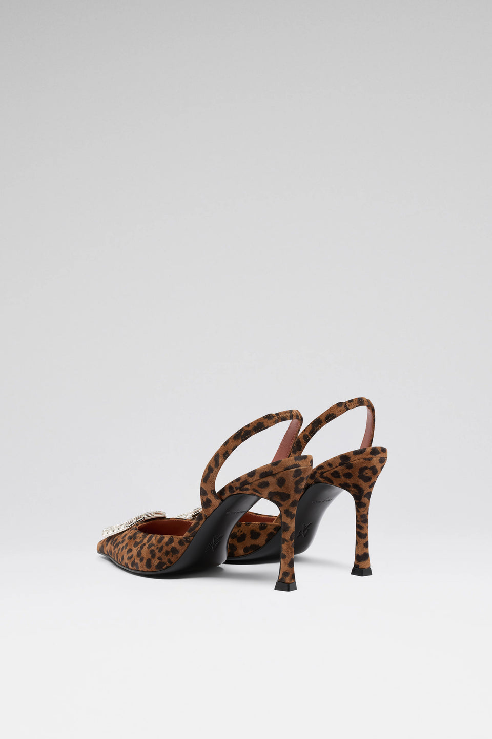 Camelia Sling 90 Leopard Printed Suede