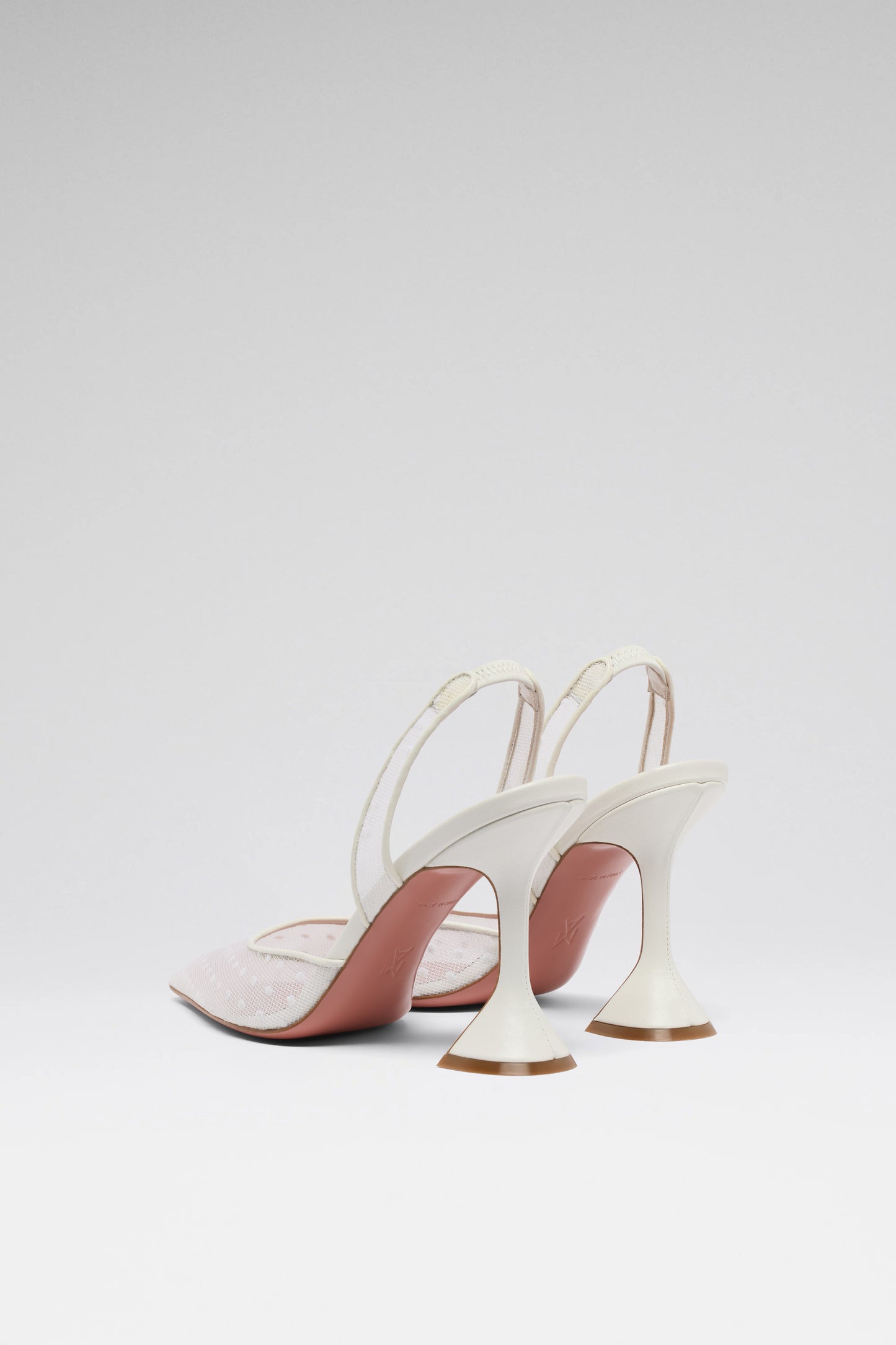 Holli Sling 95 White Polka-Dot Lace