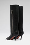Mona black calf boots for women