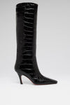 Mona 80 luxury printed croc boots