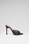 Alexa Lace Slipper 105 Black Leopard Lace