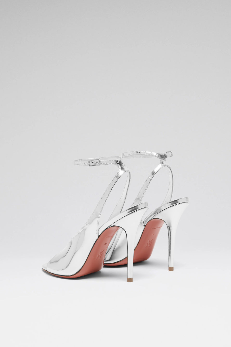 Anok 105 luxury silver mirror sandals for women