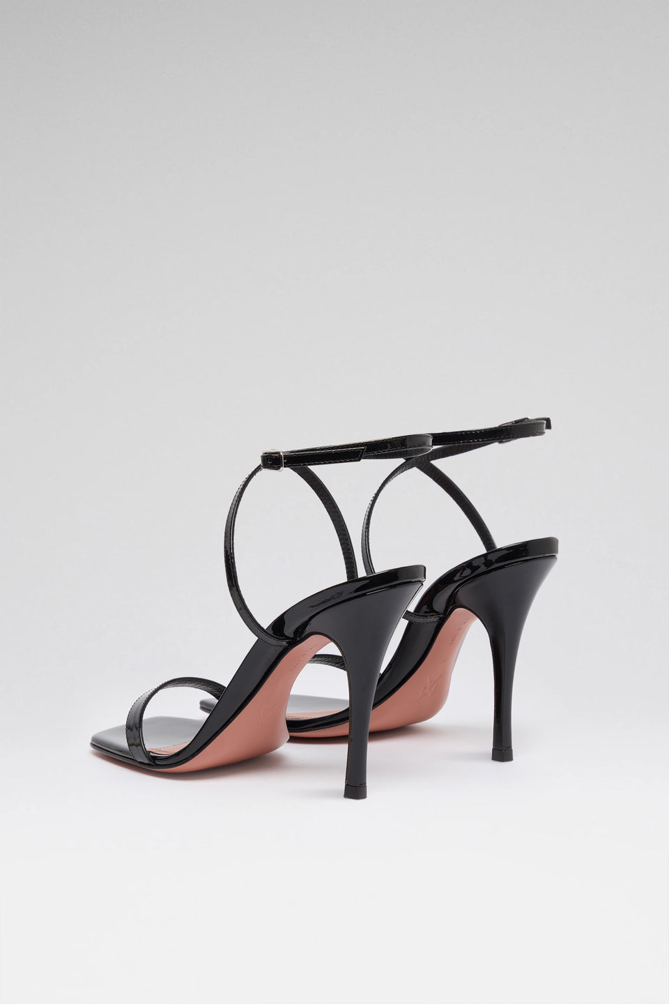 Felicia 100 luxury black patent sandals for women