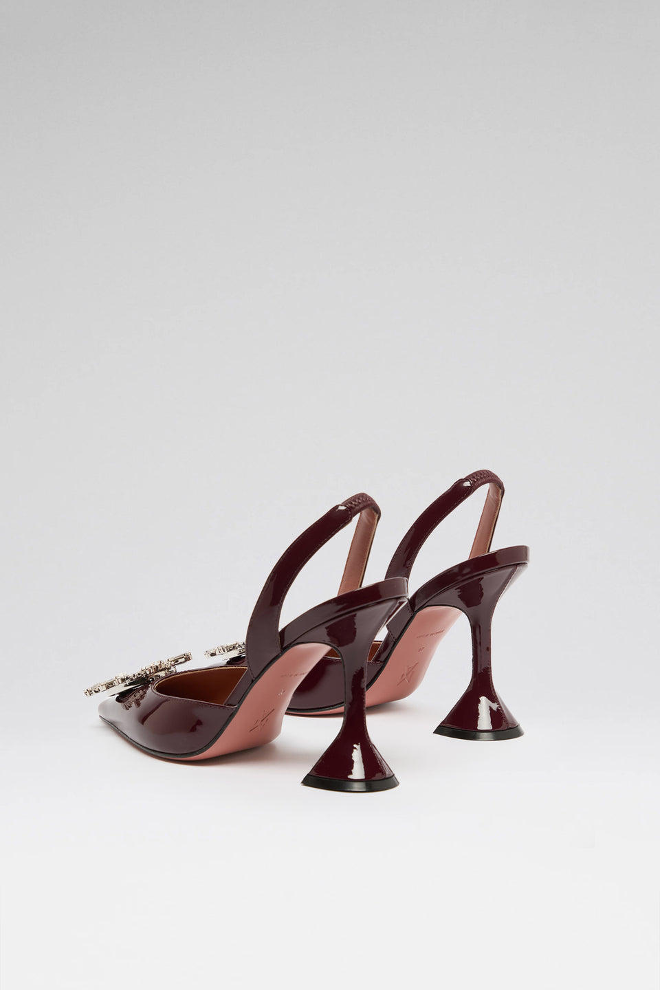 Begum 95 luxury merlot patent slingbacks for women