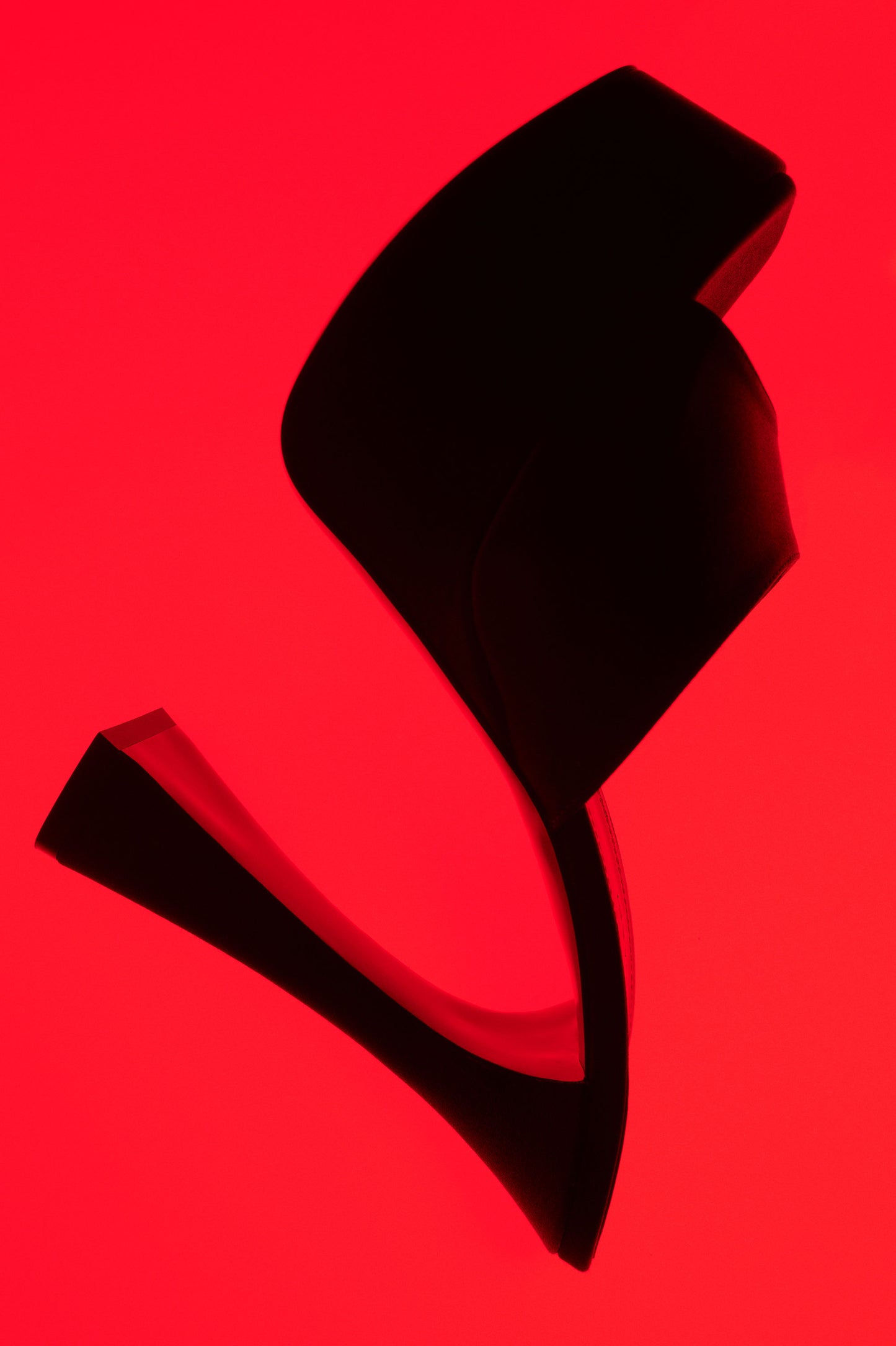 Dalida Plateau Slipper Black Satin