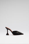 Begum Mule Black Satin