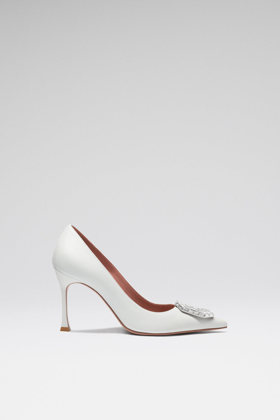 Camelia Pump 90 White Nappa