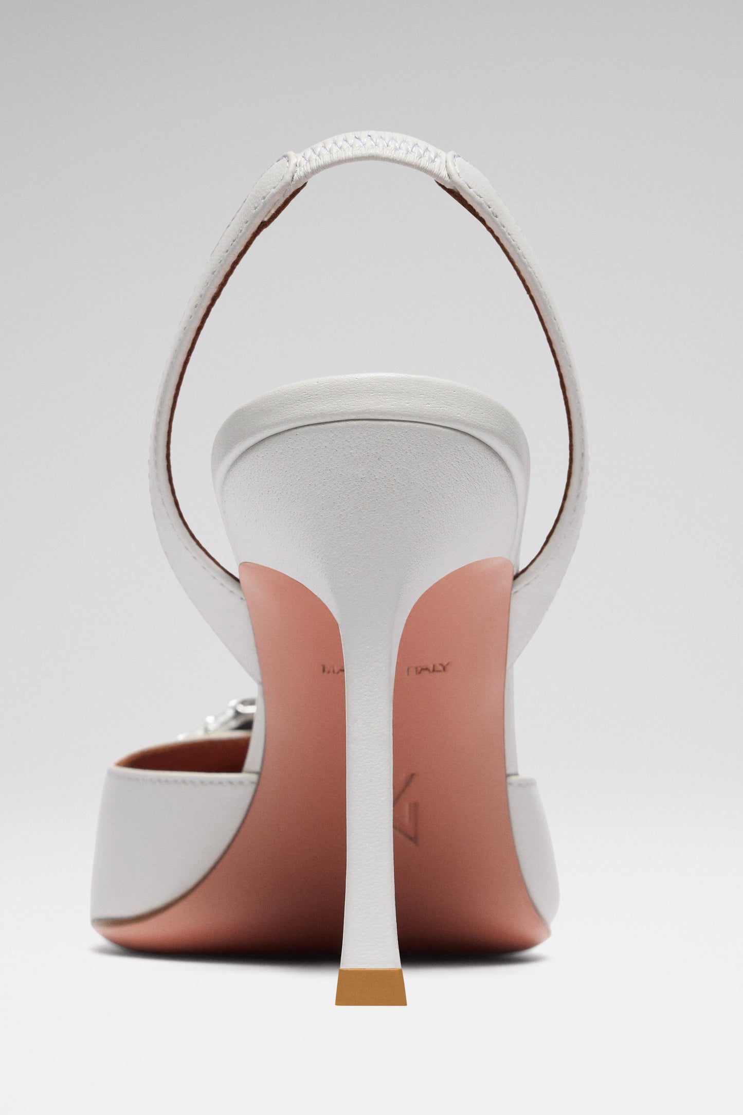 Camelia Sling 90 White Nappa And White Buckle