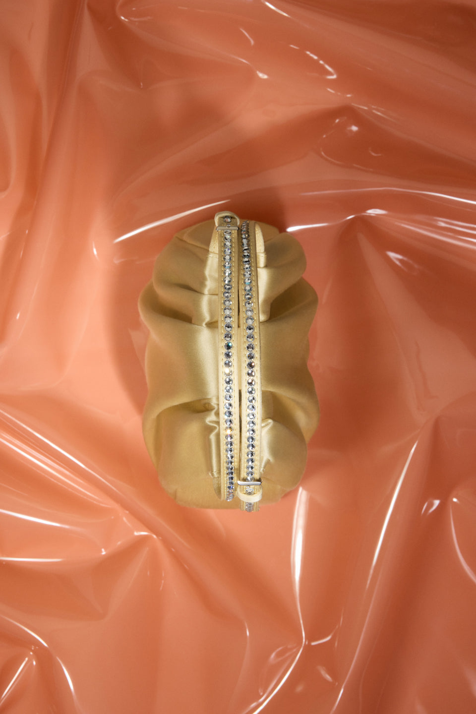 Vittoria Crystal Bag Butter Satin And White Crystals