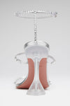 Gilda Glass Sandal Transparent Pvc and White Crystals