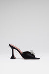 Rosie Slipper Black Satin