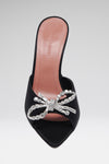 Rosie Slipper Black Satin