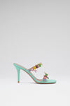 Vittoria luxury slippers with enamel flowers