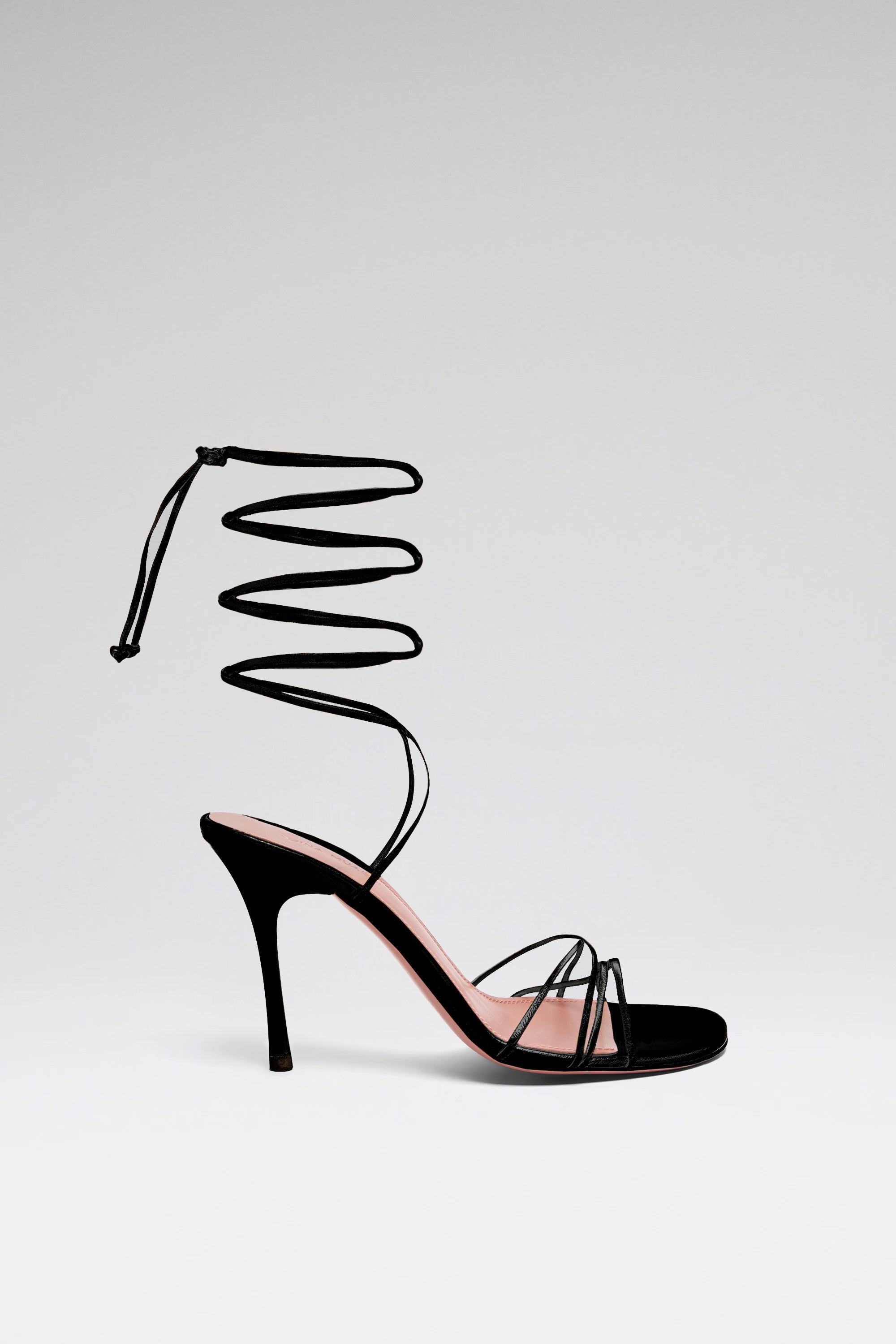 Lori Lace Up Sandal 95 Black Patent