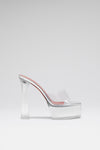 Dalida Glass Plateau Slipper 140 Transparent PVC