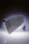 Paloma Clutch Black Satin And White Crystals