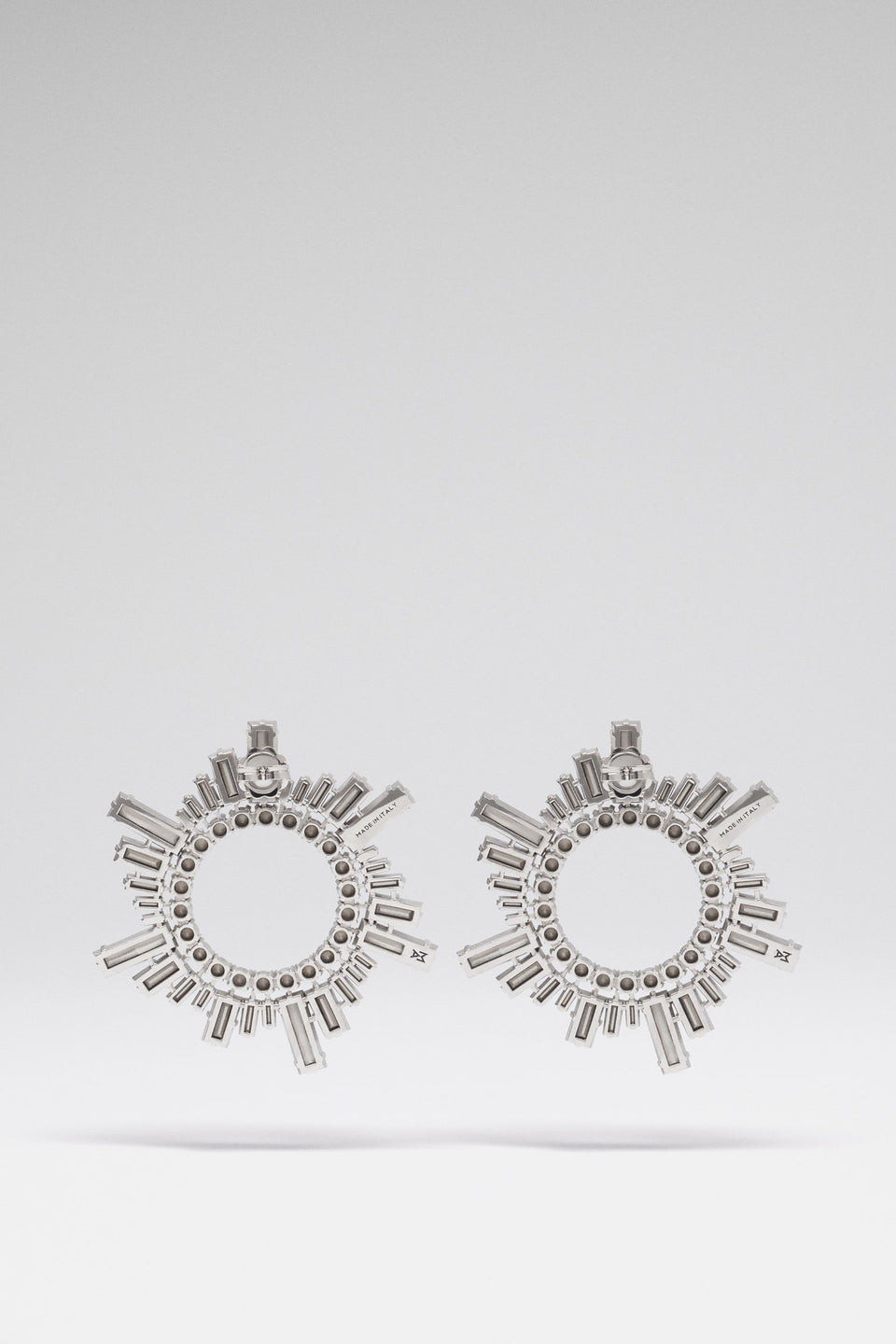 Begum Earrings Sapphire Crystals With Silver Base