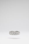Cameron Ring White Crystals With Silver Base