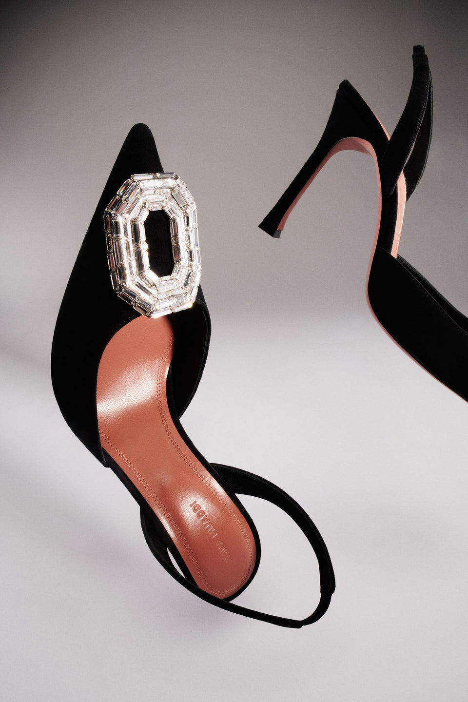 Camelia Sling 105 Black Suede