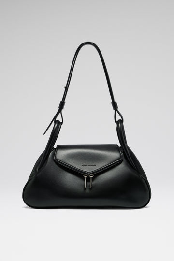 Gemini Black Nappa And Silver Hardware