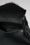 Gemini Black Nappa And Silver Hardware