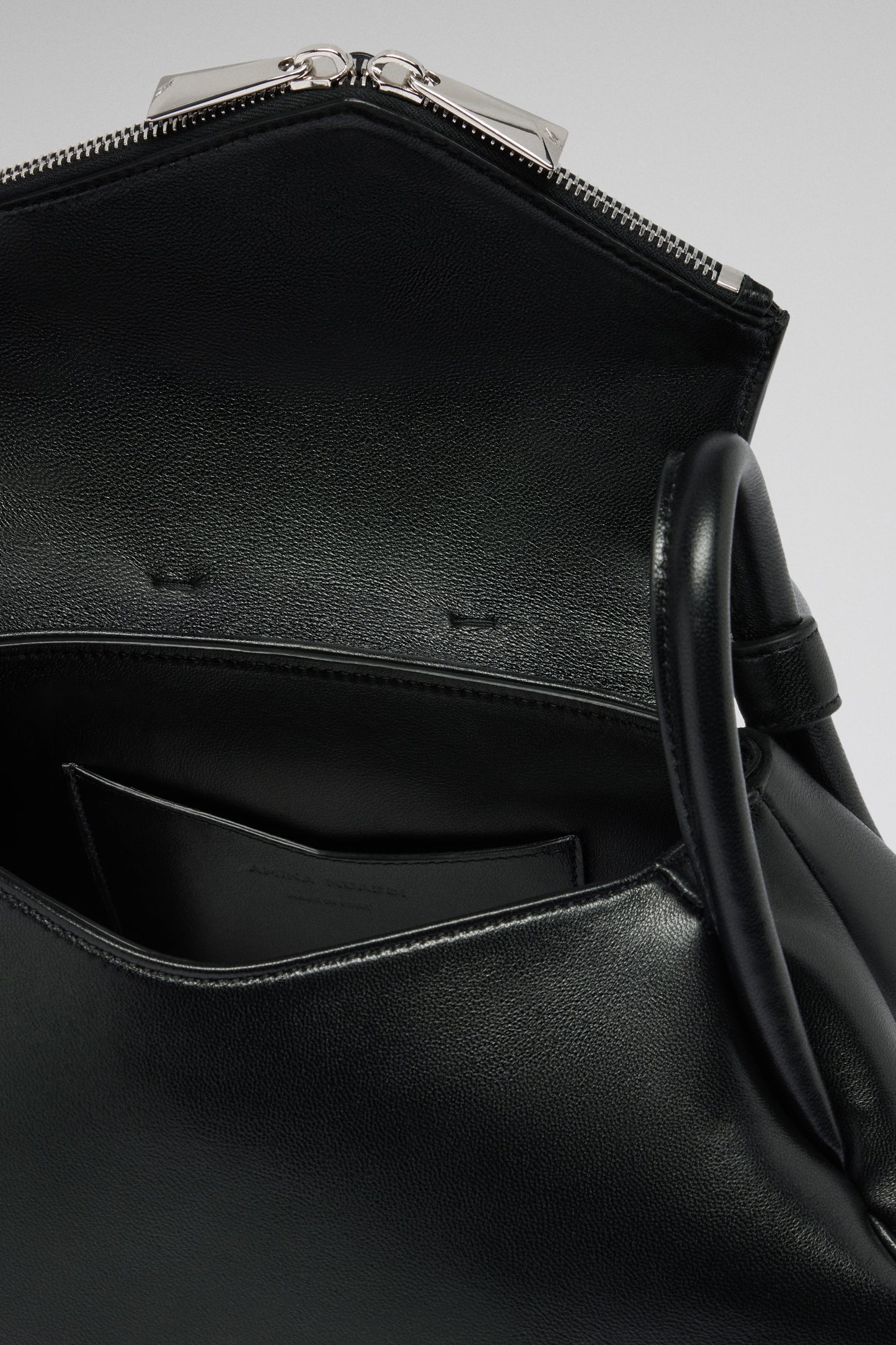 Gemini Black Nappa And Silver Hardware