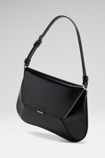 Ami luxury black spazzolato shoulder bag
