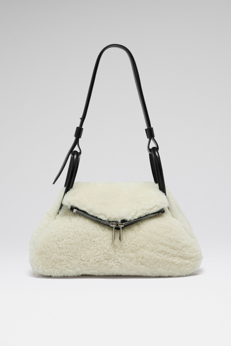 Gemini Shoulder Bag Almond Shearling