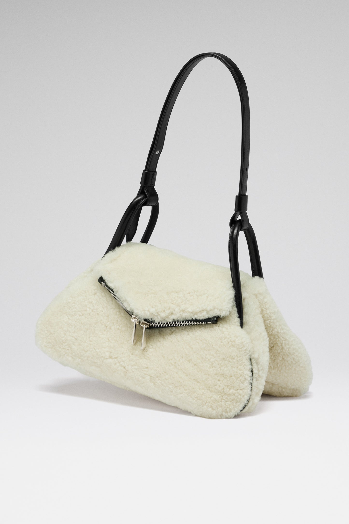 Gemini Shoulder Bag Almond Shearling