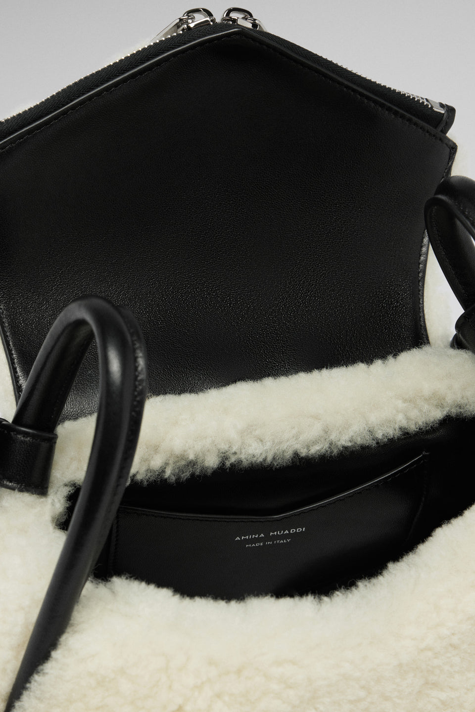 Gemini Shoulder Bag Almond Shearling