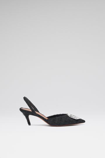 Camelia Sling 60 Black Tweed