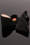 Lupita Crystal Wedge Black Satin And Jet Crystals