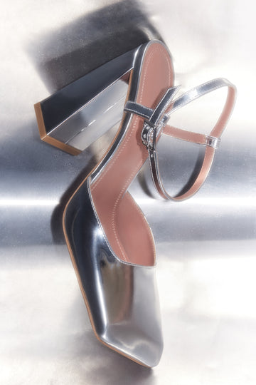 Charlotte Pump 95 Silver Mirror