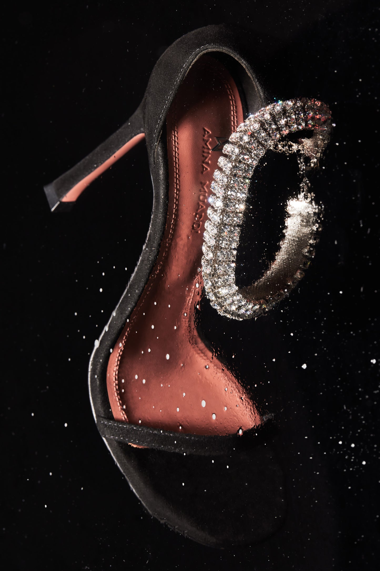 Iman Sandal Black Suede